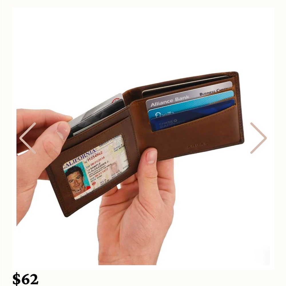Andar Brown Bi-Fold Leather Wallet
